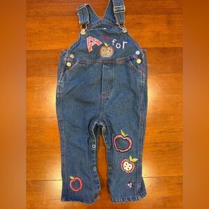 Vintage Apple denim overalls 18 months
